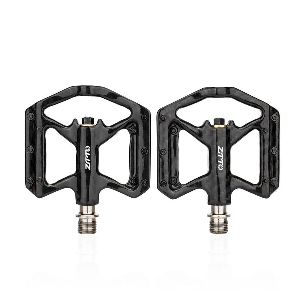 

Road Bike Pedals, 1 Pair Super Light Carbon Fiber Bike Pedals With Titanium Alloy Axle, Smooth Rotation Pedals, For Bikes