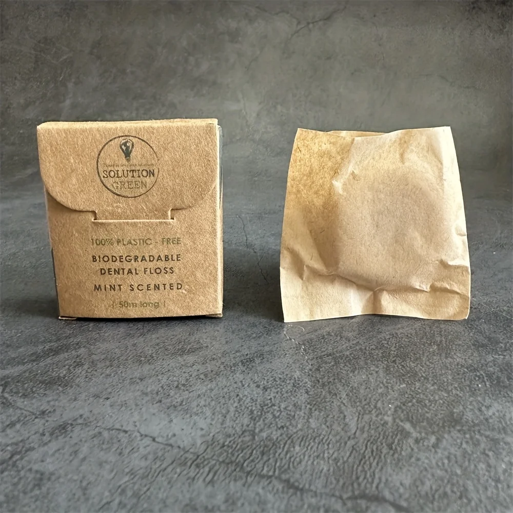 خيط تنظيف الأسنان بالنعناع ، 50 متر ، قابل للتحلل الحيوي ، تنظيف عميق ، محمول ، خيط تنظيف للأسنان للعناية بالفم #6