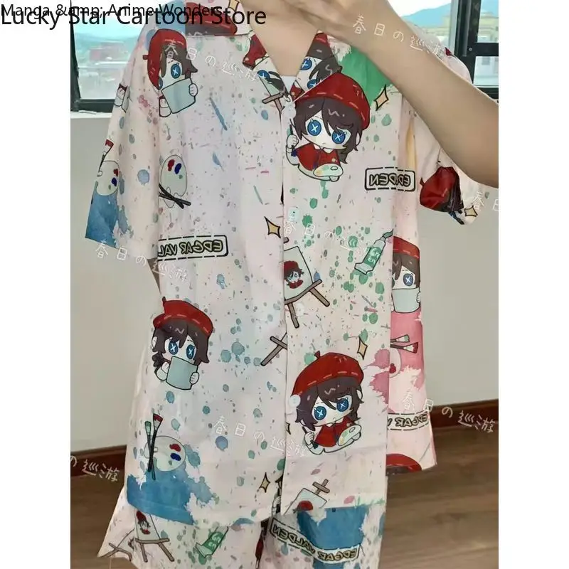 Halloween  Identity V Cosplay Painter Cheerleader Acrobat Women Men Summer Short Sleeved Shorts Pajamas Home Clothes Costumes