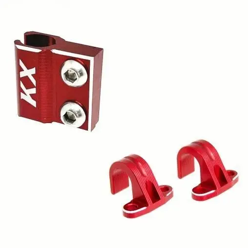 Red Front Rear Brake Line Hose Clamp Guide For KAWASAKI KX450 KX450F KX450X KX250 KX250X KX250F KX125 KX65