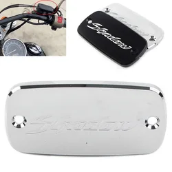 Tampa de fluido freio dianteiro da motocicleta alumínio para honda shadow vlx 600 vt 750 ace espírito aero 1100 preto/cromo