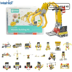 ELECFREAKS Micro:bit 32 en 1 Wonder Building Kit, placa de expansión Wukong para rompecabezas, bloques de construcción, Micro bit, divertido para niños, codificación STEM