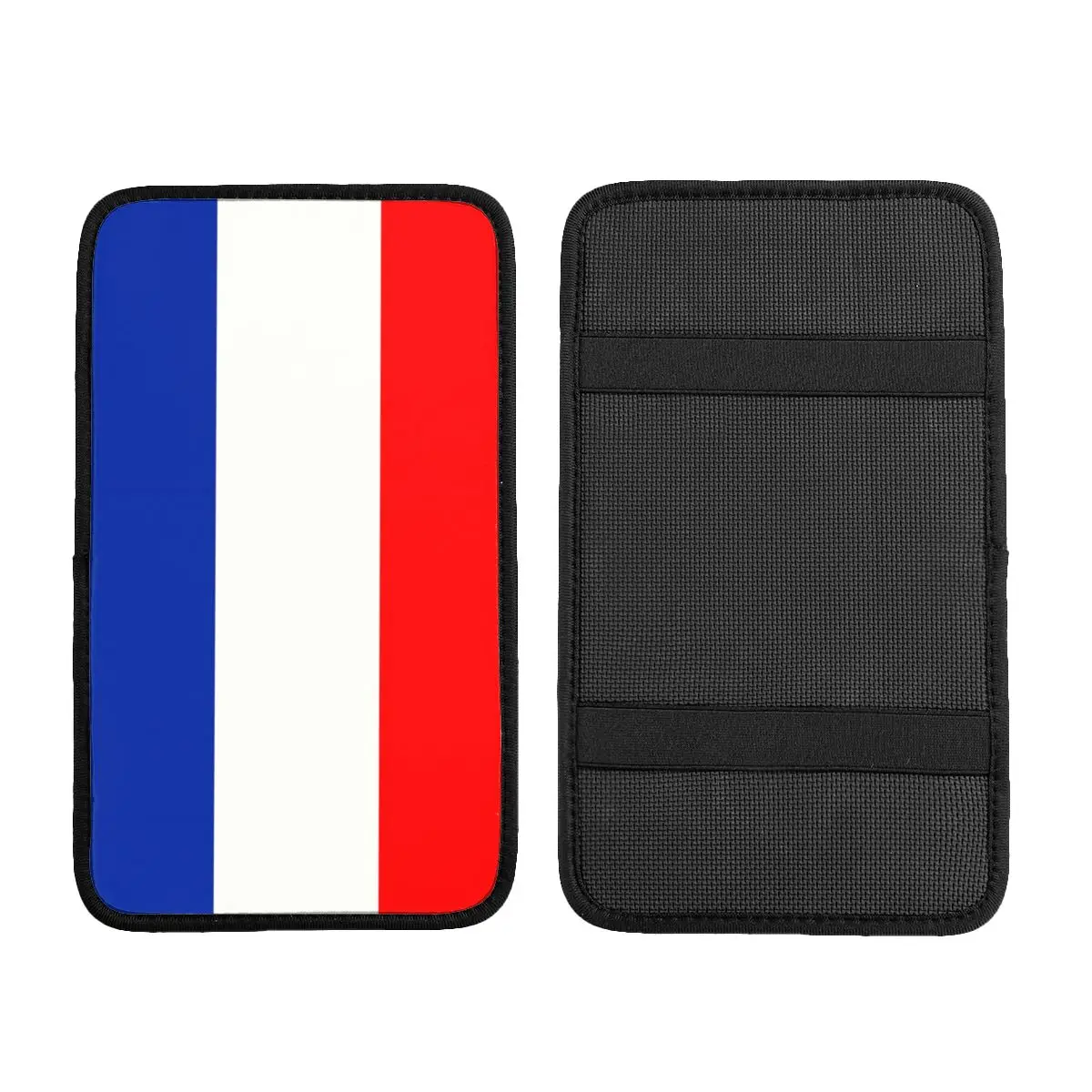 Custom French Flag Car Armrest Cover Cool Patriotic Center Console Pad Car Interior Cushion Storage Box Mat