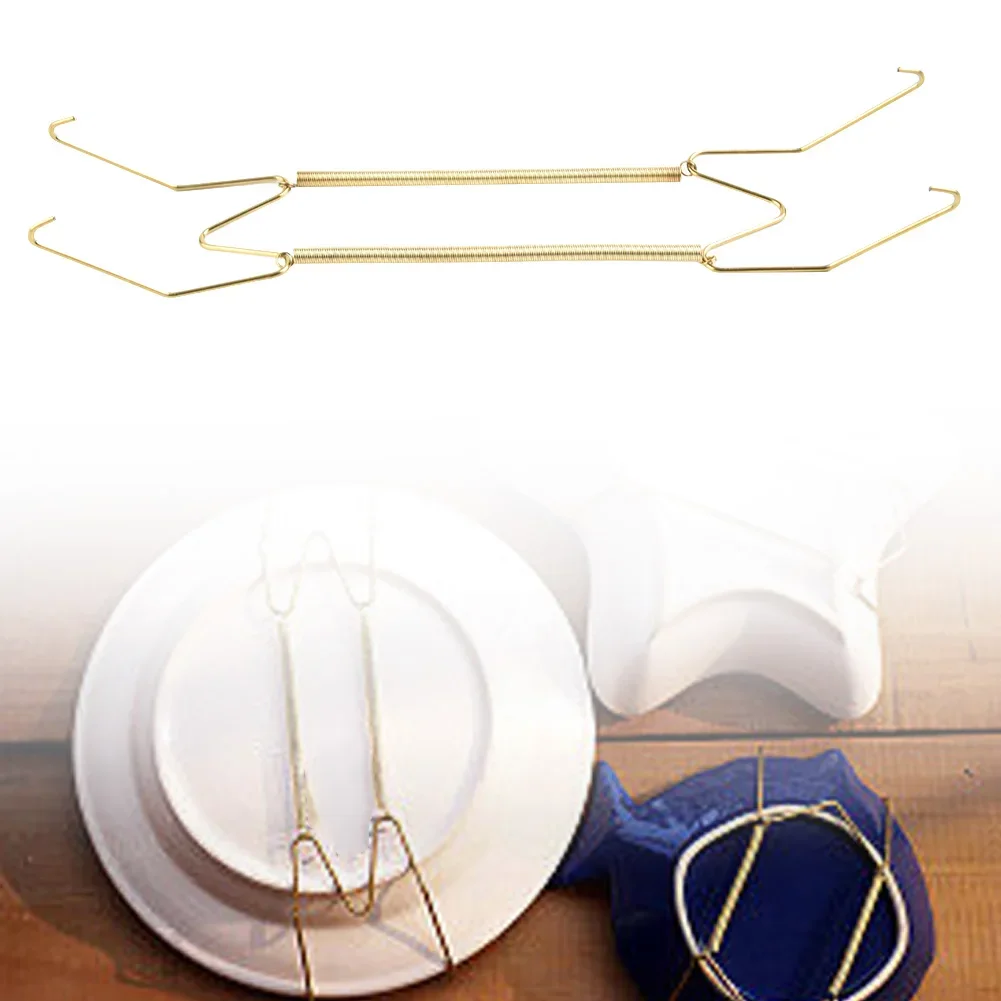 Hangers Dish Holder Decorating Porch Display Gadget Gold Holding Plates Hook Invisible Plate Spring W-style Wall