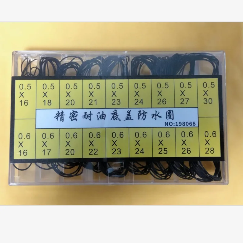 Assortment of 0.5mm 0.6mm Rubber Watch O-Rings 18 Sizes Waterproof Watch Back Case Gaskets For Watchmakers T2516
