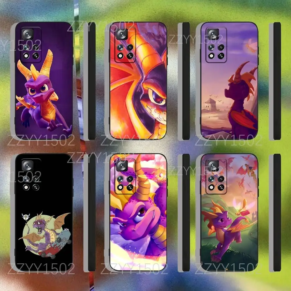 

Game S-SpyroS the Dragon Phone Case For Samsung S25,S24,Ultra,S20,S30,Plus,S22,S23,Ultra,Plus,5G Black Silicone Soft