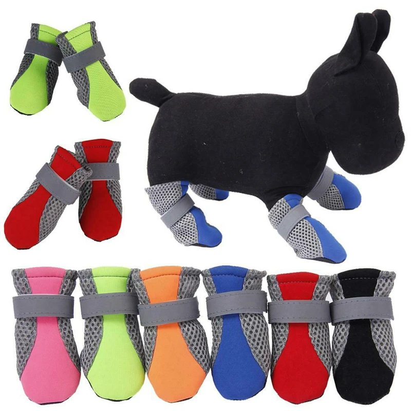 4pcs Pet Dog Shoes Puppy Outdoor Soft Bottom For Cat Chihuahua Rain Boots Waterproof Boots Dog Supplies