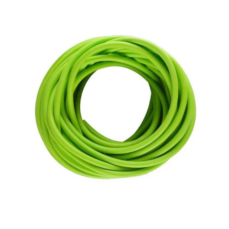 Green Natural Latex Slingshots Yoga Rubber Tube 0.5-5M For Hunting Shooting High Elastic Tubing Band Accessories 2X5mm Diameter