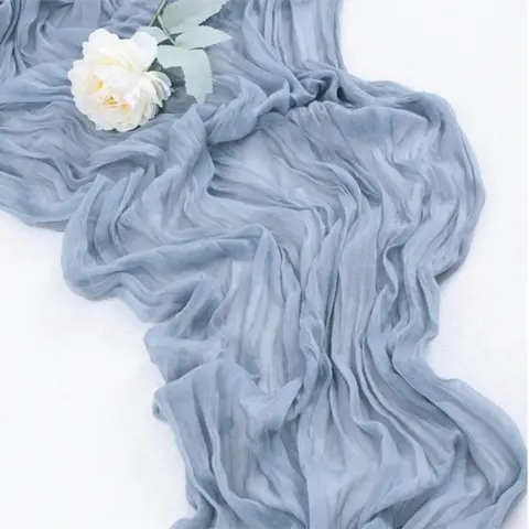 Semi-Sheer Gauze Table Runner White Cheesecloth Table Setting Dining  Vintage Wedding Decor Banquets Arches Retro Boho Decor