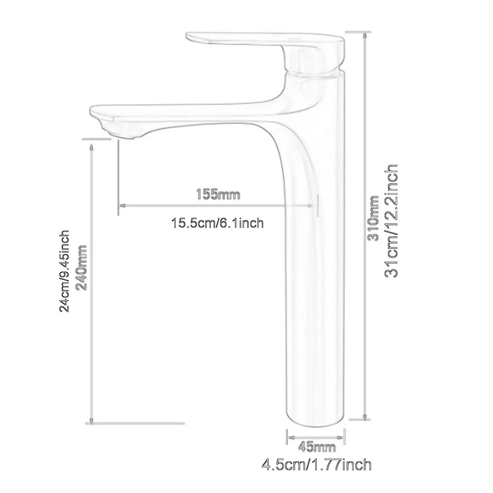 Face Basin Faucet Laundry Washroom Restaurant Kitchen Sink Faucet Hot Cold