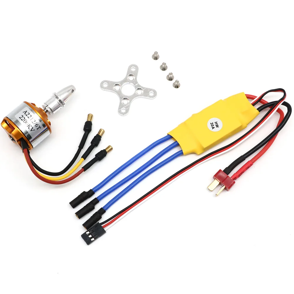 A2208 2208 1100KV/1400KV/2600KV 2-3S Brushless Motor+30A ESC+1045 Propeller For RC F450 F550 Quadrocopter Airplane Accessories