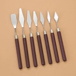 Art scraper Oil painting knife Plastic scraper Gouache acrylic paint scraper 7 palette knife set pick knife shovel knife