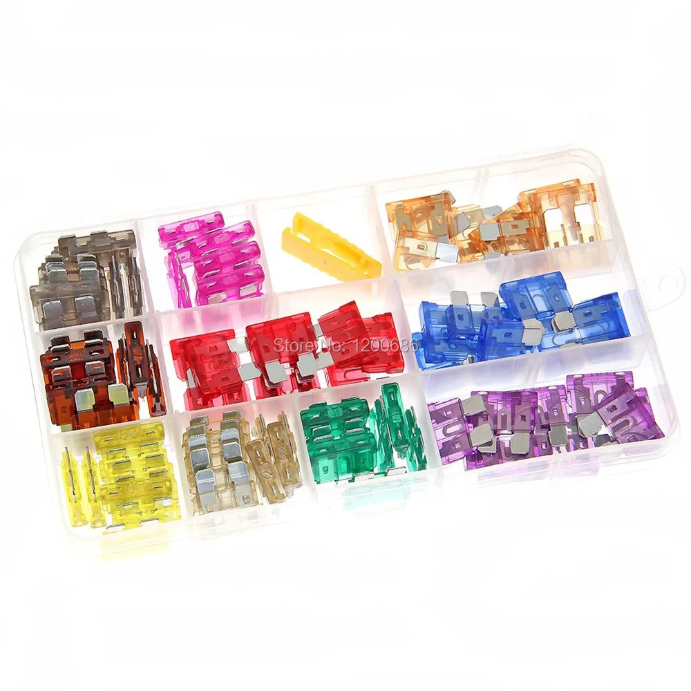 

Standard Blade Auto Car Assorted Fuse Assortment Kits Sets 5A 10A 15A 20A 25A 30A 35A 40A With Box