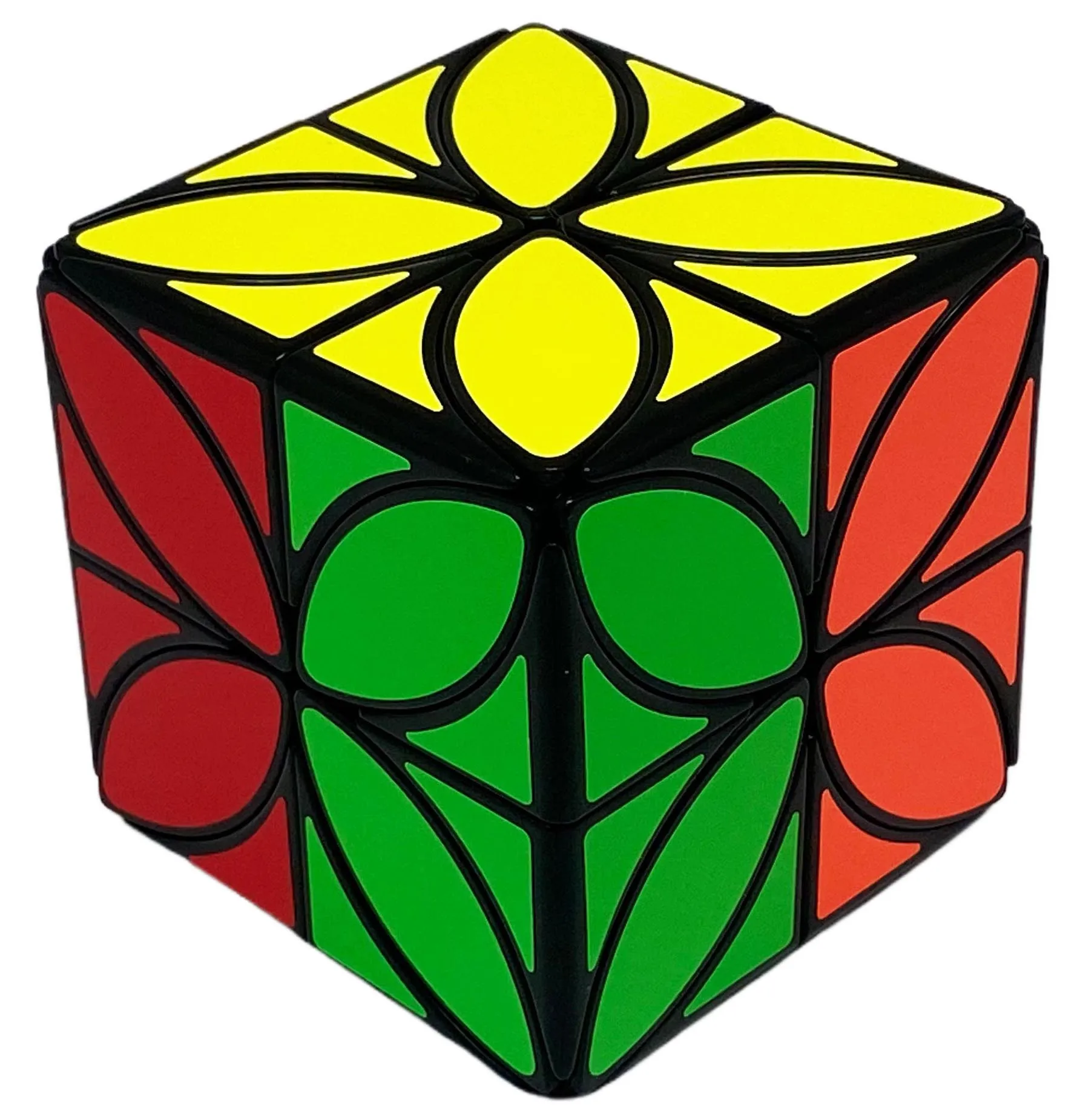 Calvin trevo de 4 folhas mais preto com cubo de etiqueta de 4/6/8 cores, quebra-cabeça profissional, brinquedos, cubo de velocidade, presente para crianças, cubo mágico