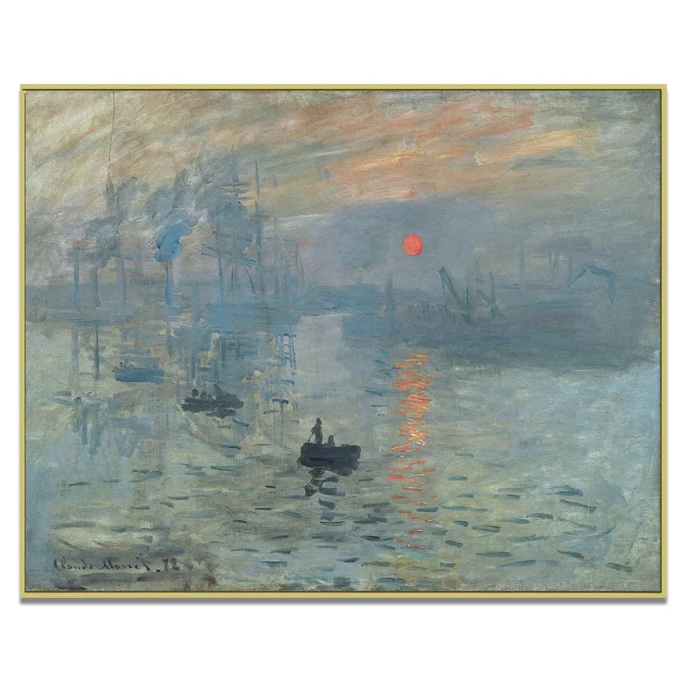 Handmade high quality reproduction of Impression sunrise by Claude monet Seascape oil painting on canvas Modern home decoration