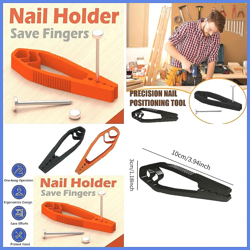 Portable Nail Fixer Tool Plastic Sliding Pliers for Woodworking & Maintenance Finger Protection