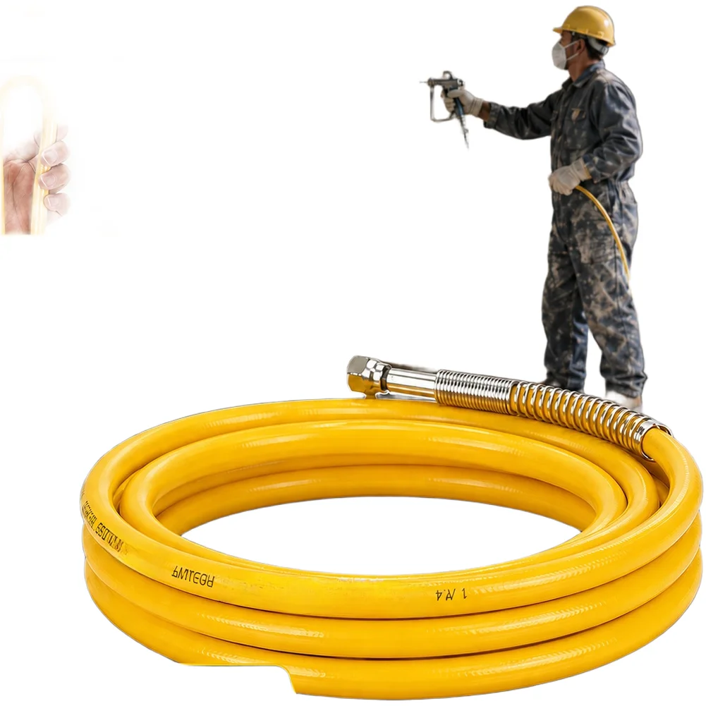 Extra Soft For Airless Spray Hose for Sprayer Machines High Pressure Resistant Nylon and Steel Wire Reinforced Spray Pipe