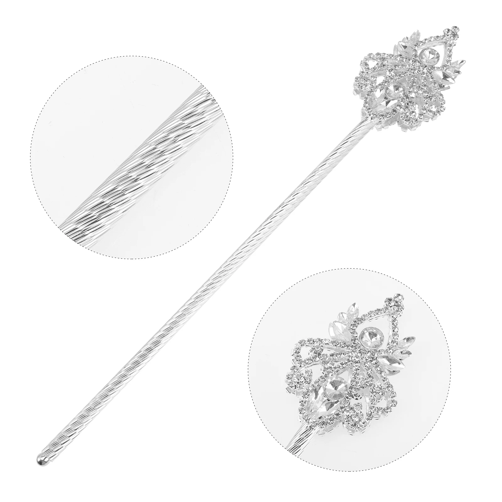 

Rhinestone Cane Halloween Costume Accessory Sky Blue Color Plastic Metal Material Durable cosplay Costumes Women Little Girl