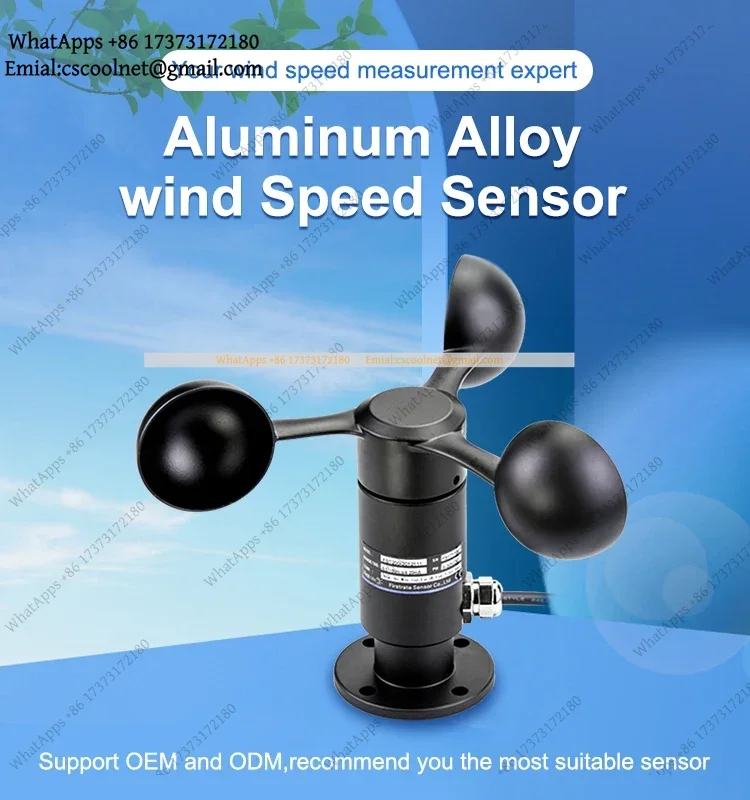k3 FST200-1000 Wind Speed Sensor, Wind Turbine Anemometer Wind Meter