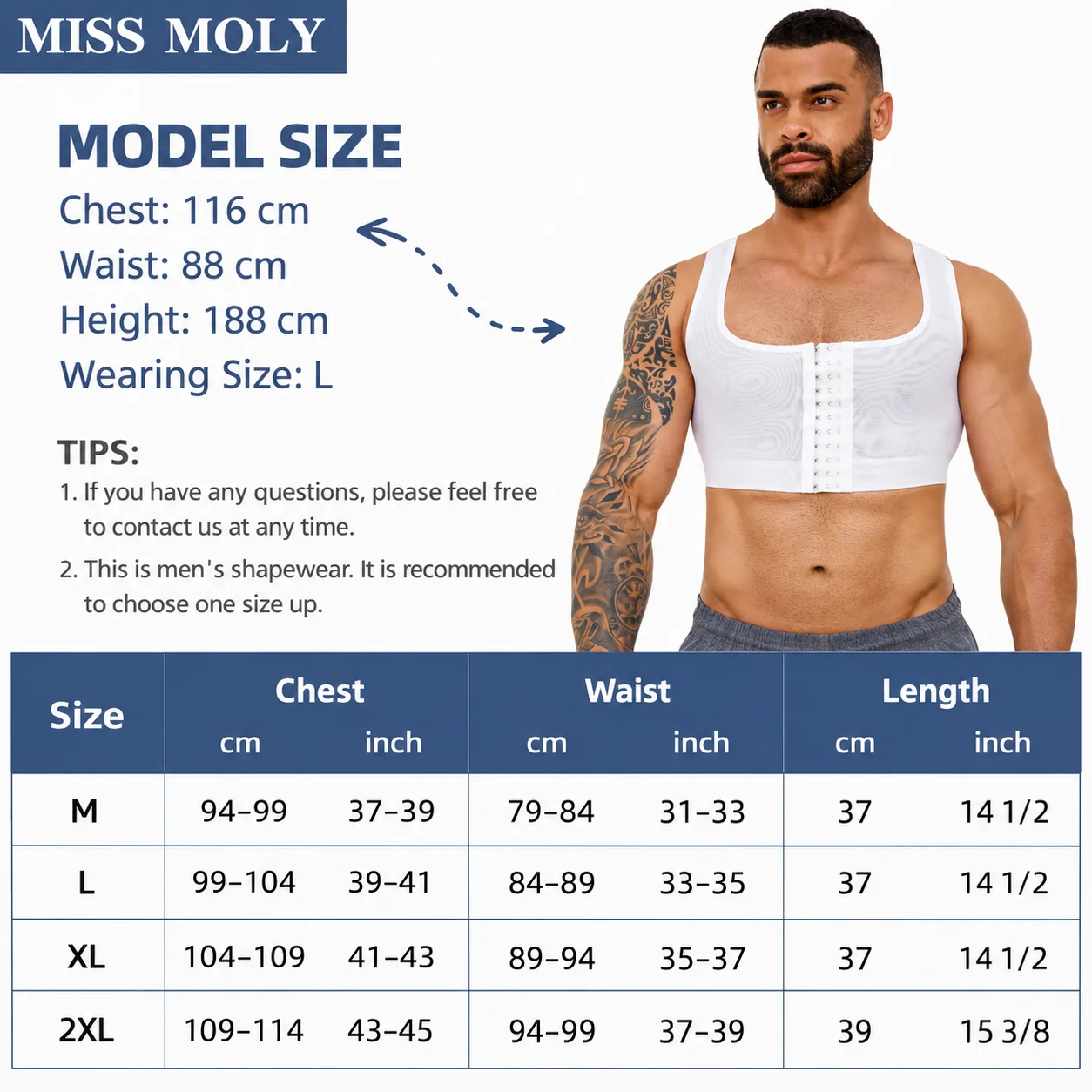 MissMoly Men X Back Support Compression Vest Chest Shapewear Body Shaper Posture Support Slimming Crop Top Breathable Undershirt