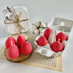 Creative Strawberry Candle Silicone Mold Chocolate Baking Mold DIY Handmade 3D Soap Epoxy Resin Cake Home Decor Holiday Gift