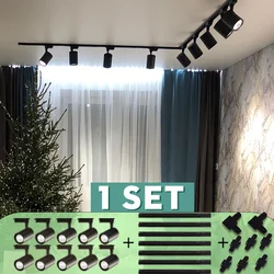 LED Track Light Set 220V Spotlight 12/20/30/40W Rail Lighting COB Ceiling Track Lamp For Living Room Clothing Store Shop Home