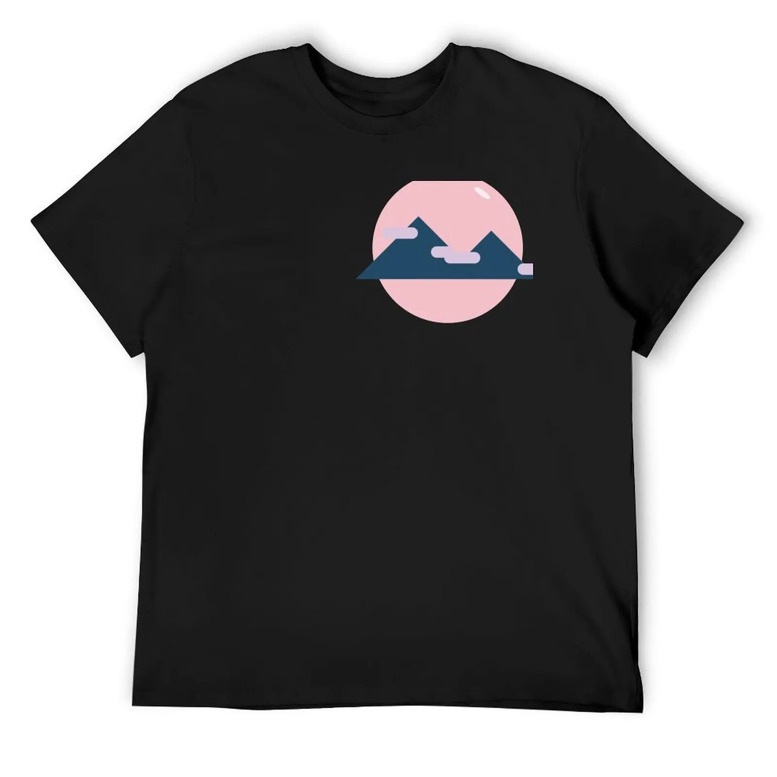 Pink Sun Mountain T-Shirt customs design your own basketball graphic tees cute tops plus size men clothing