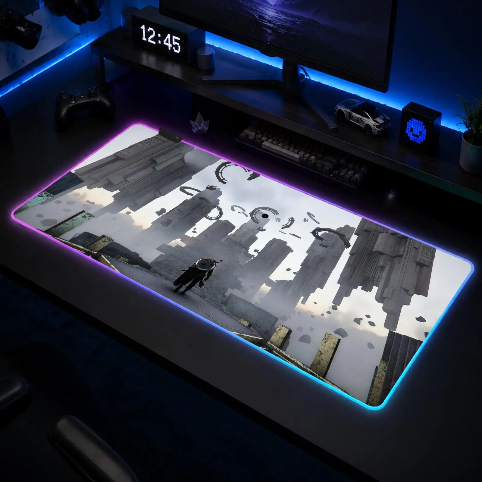 

Crimson Desert Mouse Pad Gaming Anime Mouse Pad XXL RGB Desk Mats LED Table Pads Backlit Rubber Desktop