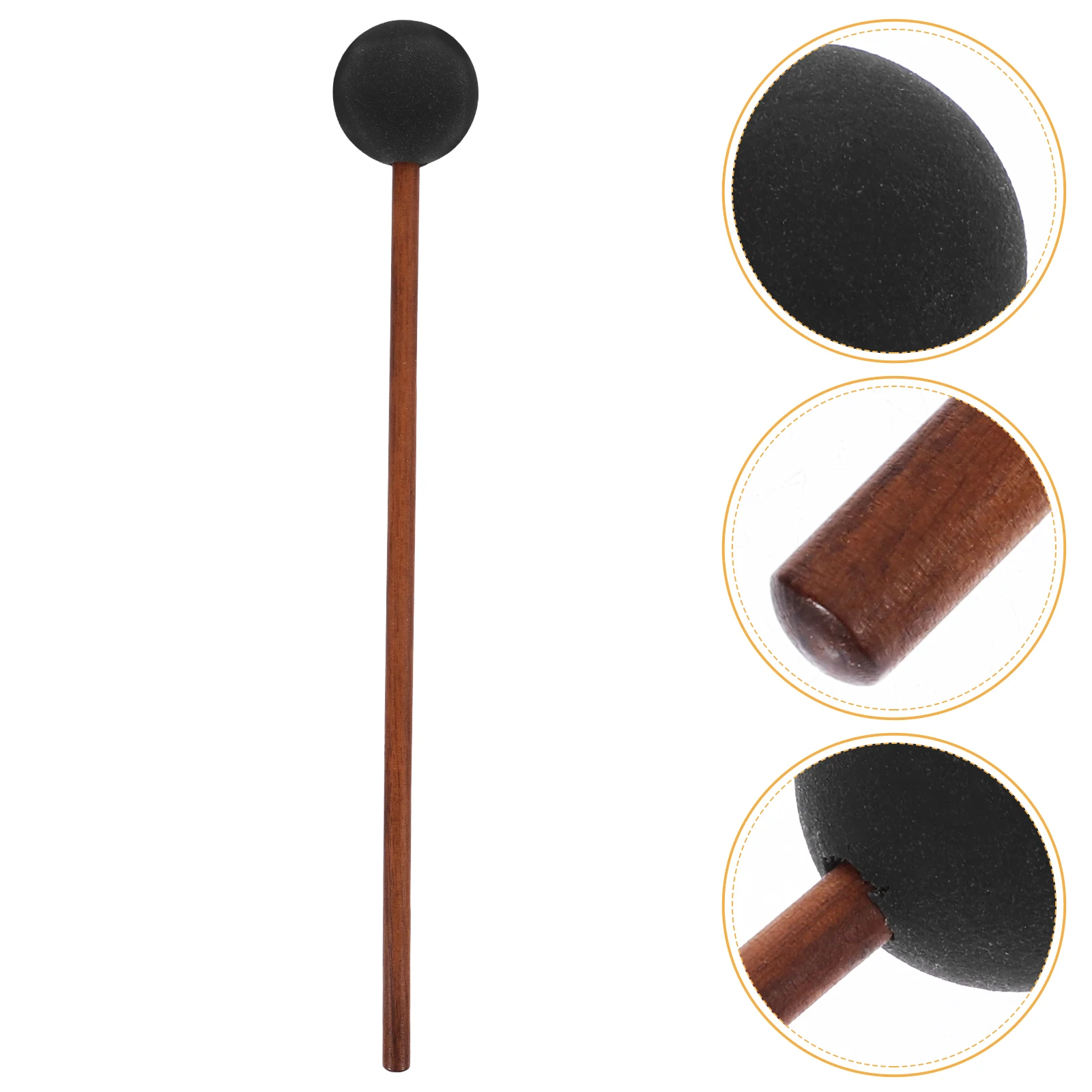 

Gong Resonant Mallet Whale Singing Silicone Friction Mallet Long Wooden Handle Music Accessory for Yoga Meditation Sound Baths
