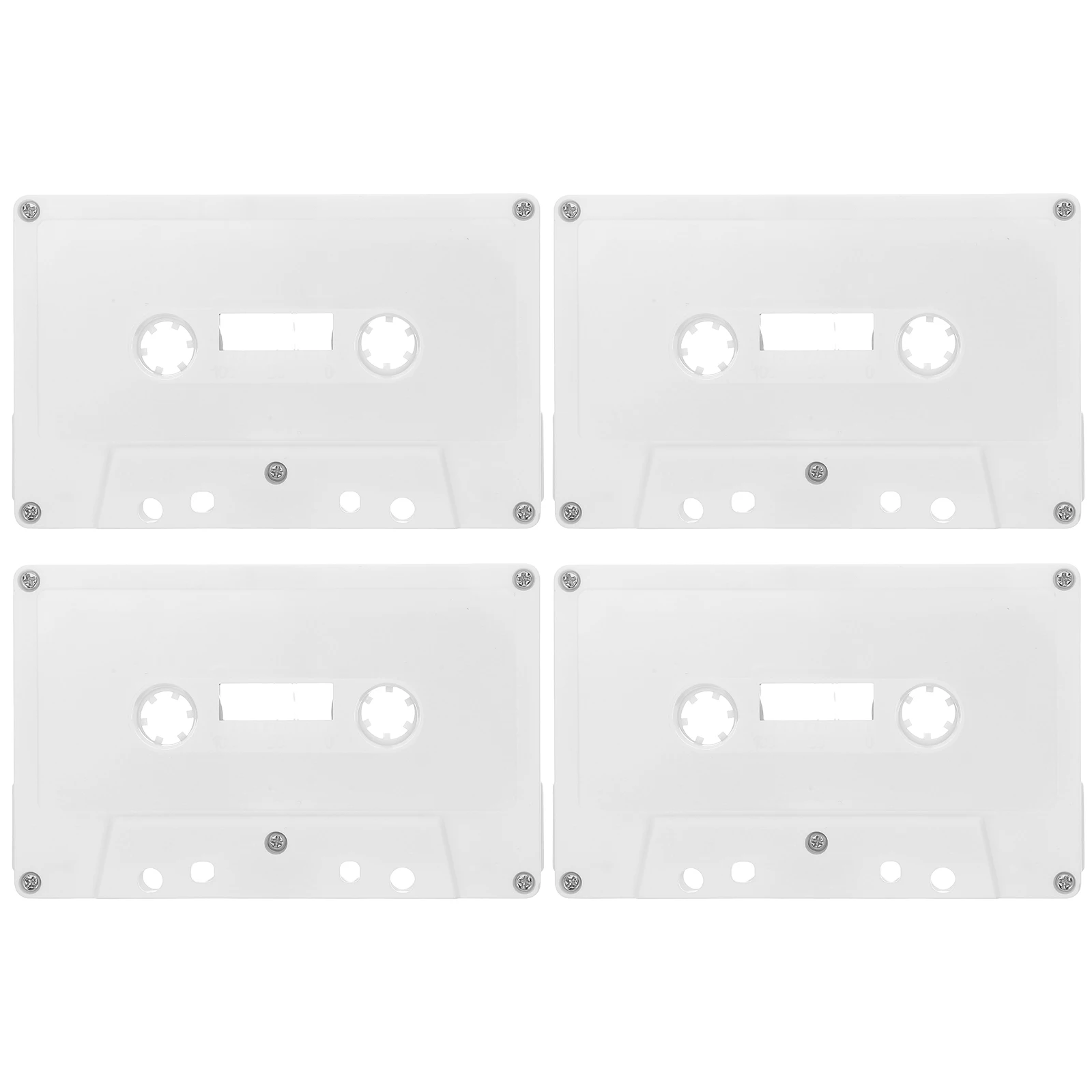 

4pcs Storage Box Case Organizer For Blank Audio Tapes Music Lovers Decorative Dustproof Protection Home Studio