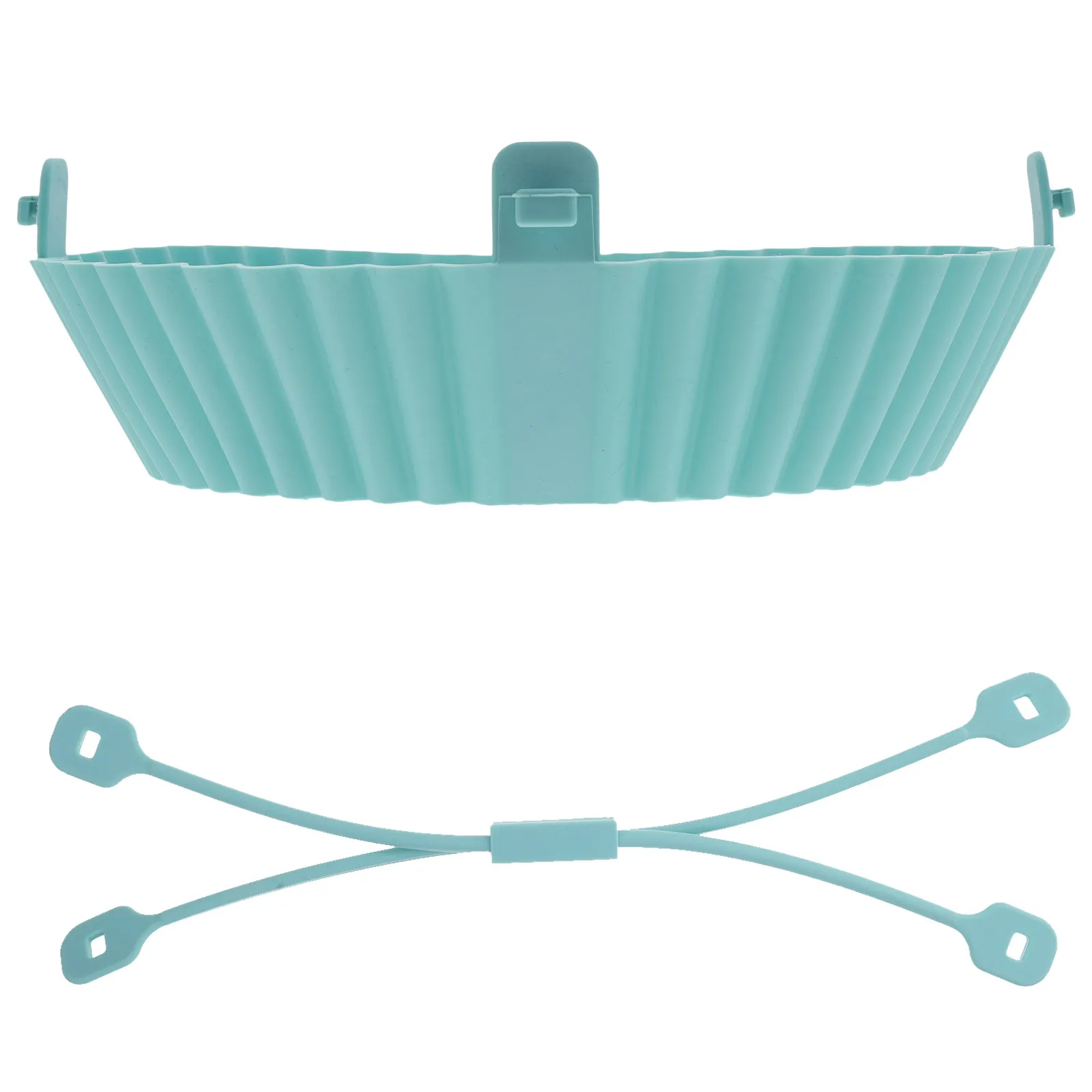 Recipiente de Silicona para Hornear, Antiadherente, Redondo, Reutilizable, Resistente al Calor, para Freír al Aire, Utensilio de Cocina