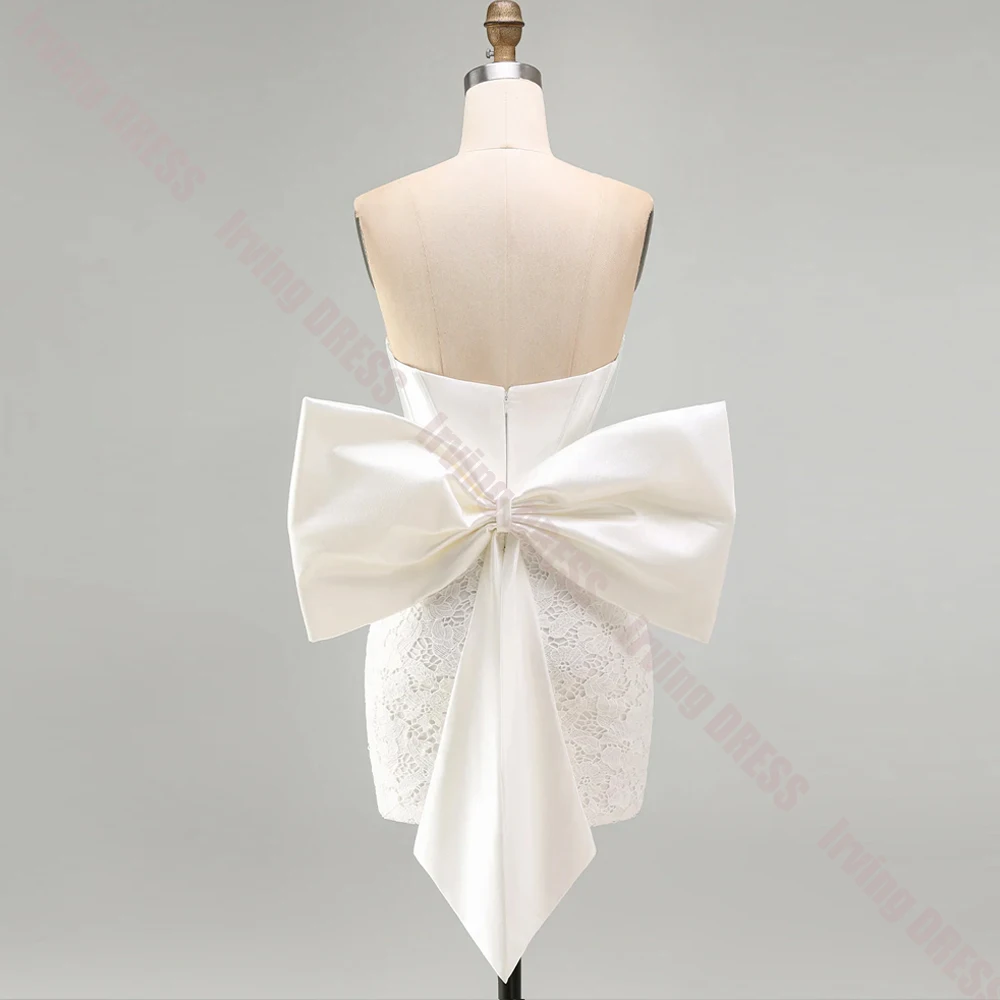 Corset Homecoming Dresses Simple Lace Applique Bow Sleeveless Sexy for Teens Cocktail Gowns Party Mini Birthday Dress Customized