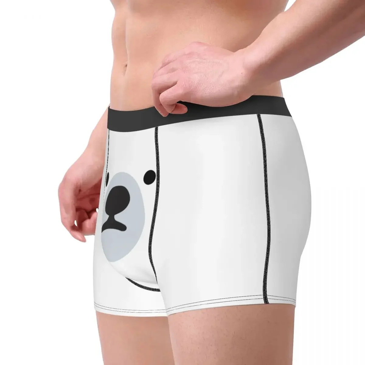 Men Polar Bear Lovers Boxer Shorts Panties Mid Waist Underwear Cartoon Male Printed S-XXL Underpants