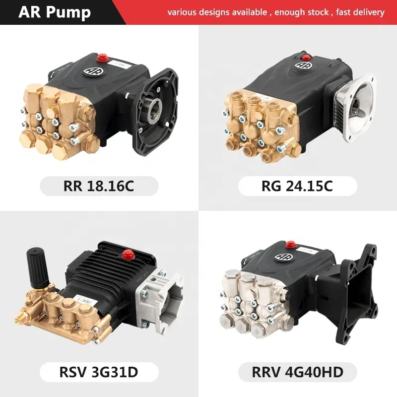 RGX22.50N AR car wash pump high pressure washer pump 22kw 27hp 500bar 7500psi 22lpm triplex plunger high pressure plunger pump