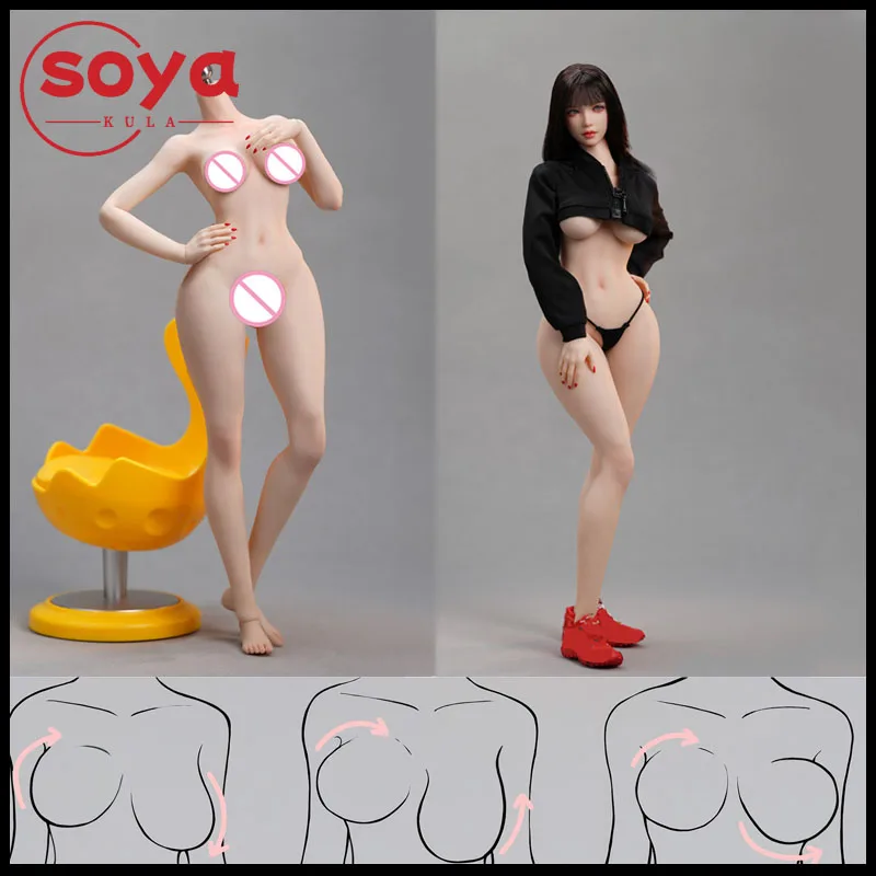 

I8TOYS I8-FB-002 1/6 Scale Female Movable Breast Medical Silicone Body 12" Super Flexible Seamless Action Figure for Collectors