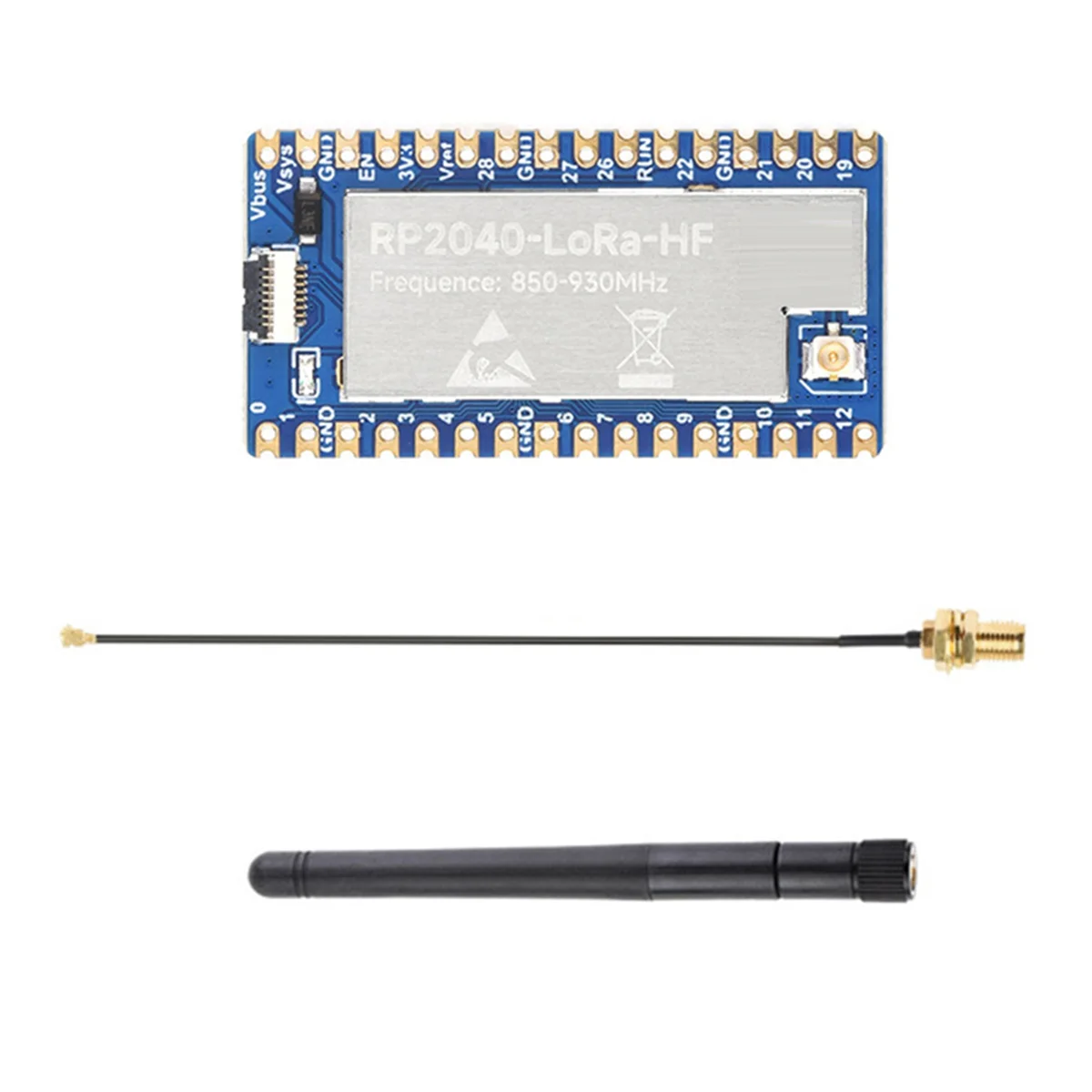 A51I RP2040-LoRa HF Development Board+Antenna SX1262 850-930Mhz Development Board Supports GFSK LoRa