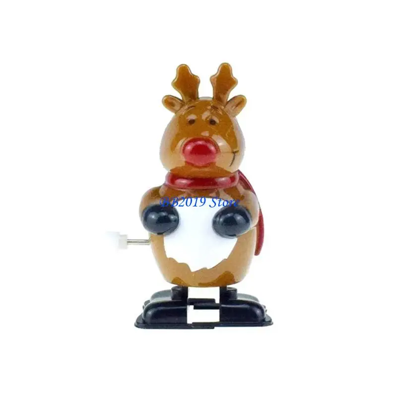 Q0KB 3-calowa zabawna nakręcana zabawka z motywem świąt Bożego Narodzenia na sprężynie dla lalki dla niemowląt Baby Favor Gif