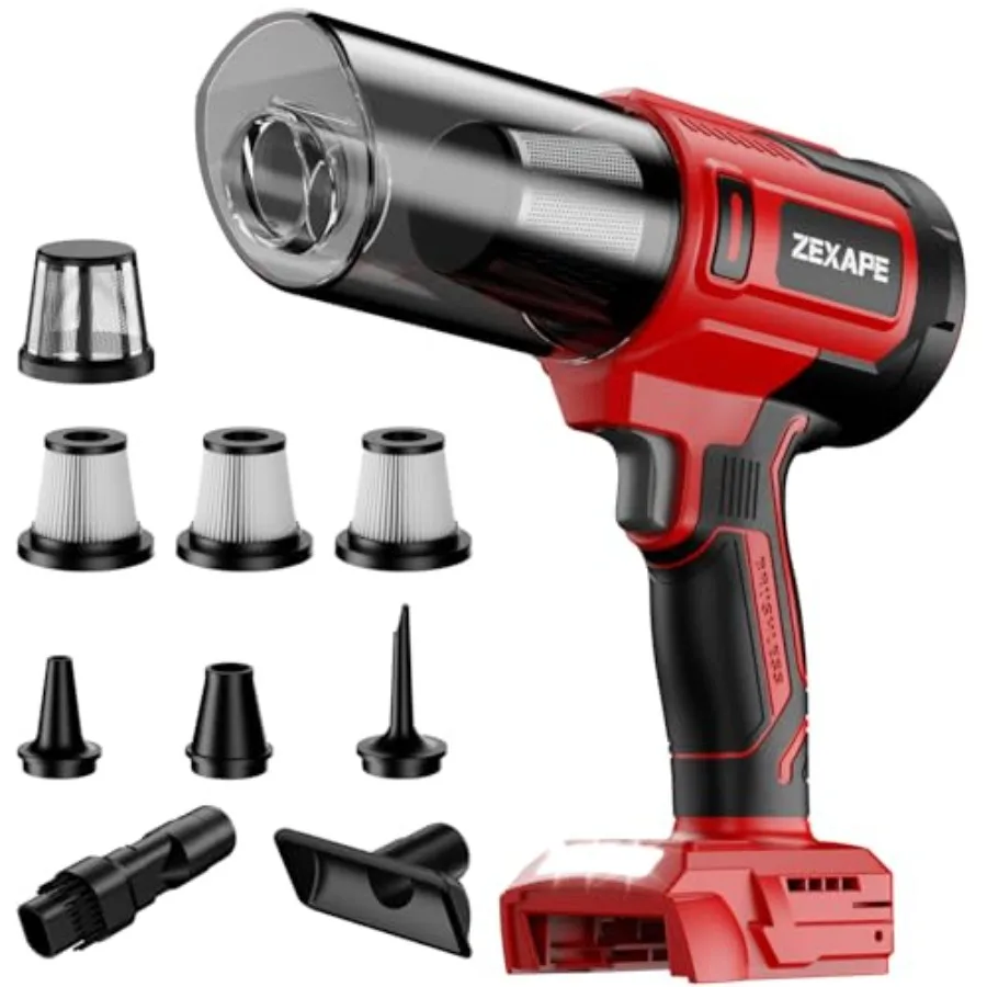 

Cordless Vacuum Cleaner for Milwaukee Battery, 5 in 1 Lightweight Electric Handheld Vacuum with 3 x HEPA Filter, 20KPA Powerful