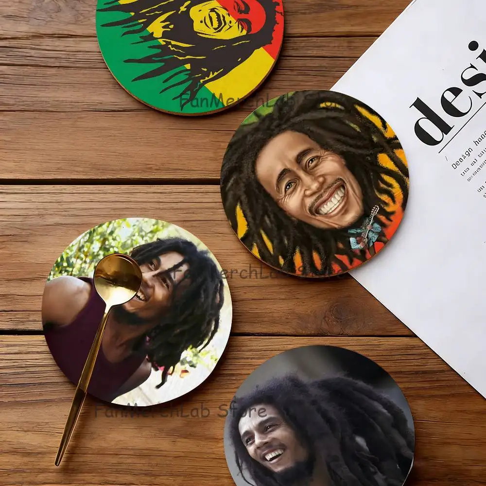 

N-Natty D-Dread Rock Cartoon Anime Cute Wooden Coaster Coffee Shop Beverage Shop Family Restaurant Cafe Decoration