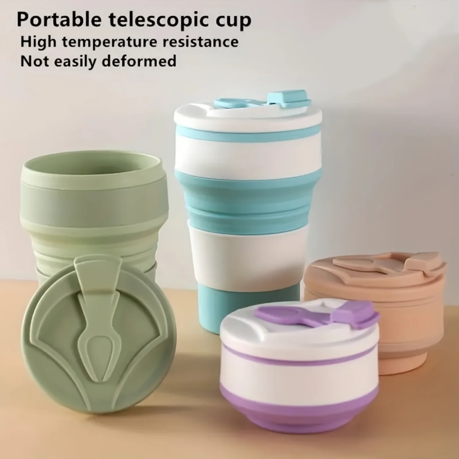 

AdventureMate Collapsible Travel Cup - Durable, Heat-Resistant & Space-Saving - Perfect for Scald-Free Camping & Travel Experien