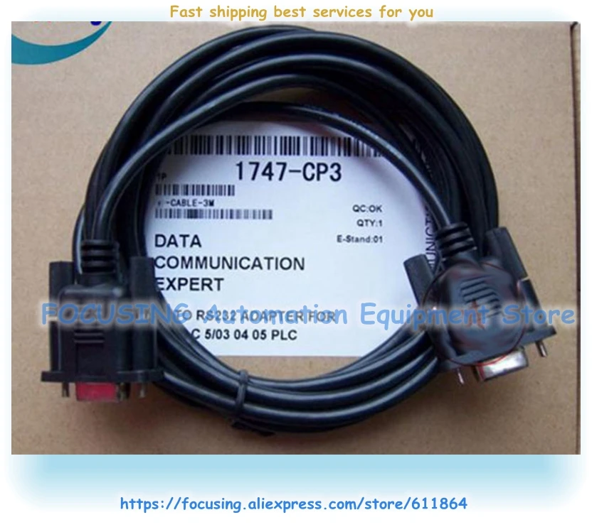New 1747-CP3 AB-PLC Programming Ca ble Rs232 Applies To SLC 5/03 5/04 5/04