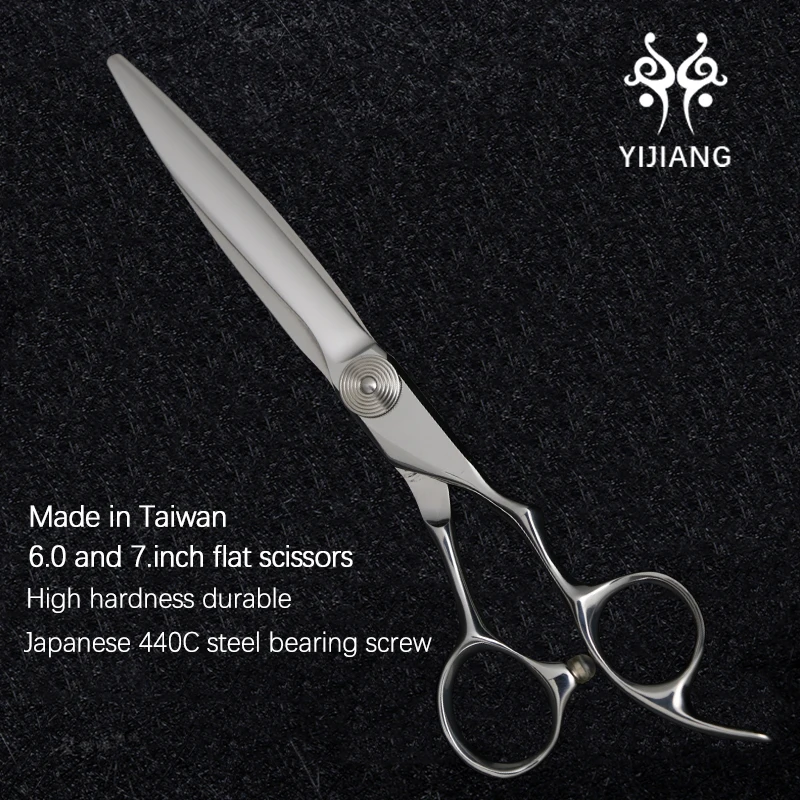 Yijiang 6.0 and 7.0 Inch CNC Japanese Steel Barber Salon Use Professional Hairdressing Flat Shears Hair Cutting Beauty Scissors