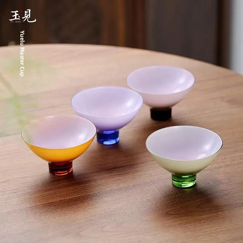 

High-End Single Cup Owner Tea Cup Japanese Style Personal Specialty Cup Home Use Gongfu Tea Set Heat Resistant Glass Cup