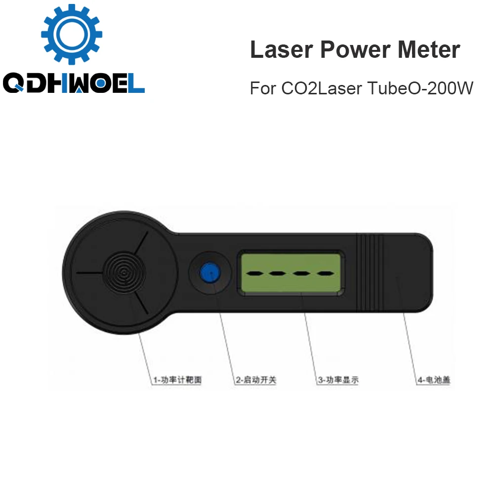 QDHWOEL Co2 Laser Power Meter Hand-held HLP-200B For Co2 Laser Tube 0-200w With Engraving and Cutting Machine