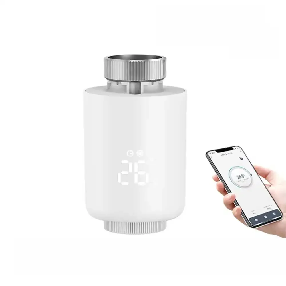 Tuya Thermostat Radiator Actuator,Smart TRV Thermostatic Valve Temperature Controller Support Alexa Google Home