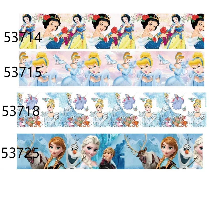 Disney Princess Frozen Cindellera Snow White Grosgrain Ribbon for Hairbows DIY 10yards Craft Supplies Handmade Materials