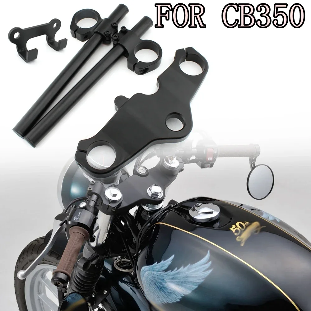 Motorbike High Lift Version Clip Ons on Handlebar Triple Tree Front End Upper Top Clamp For Honda GB350 GB350 NC59 2021-UP