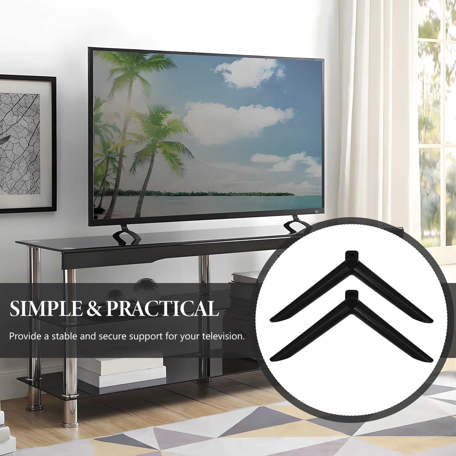 

Universal Stand Sturdy Support Easy Installation Fits Various Sizes Pedestal Holder Tabletop Accessories Suitable Home