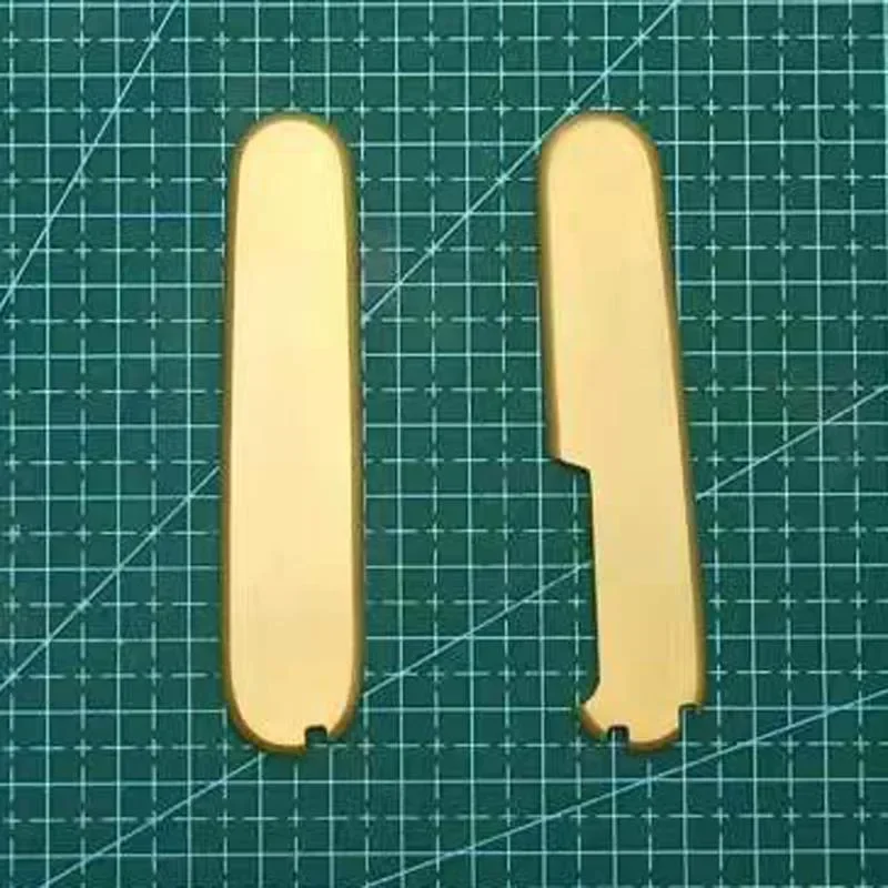 New 1 Pair Brass Knife Handle Scales for 91mm Victorinox Swiss New DIY Scales