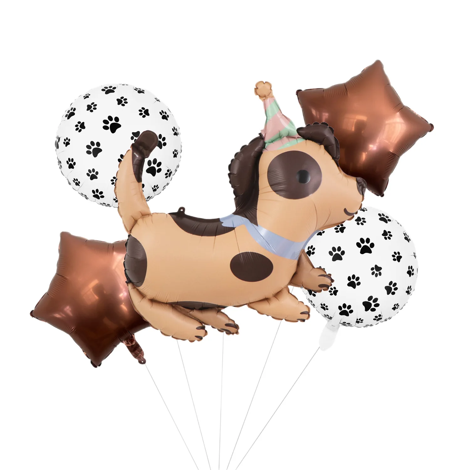 Cartoon-Tier-Haustier-Hunde-Ballon-Set in Welpenform, Partydekorationen für Kindergeburtstage, Haustierfeiern und Spaß zu Hause – Detail 8